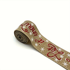 Brown Christmas Ribbon Merry Christmas Letter Holiday Trees Wrapping