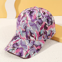 Colorful Floral Print Baseball Cap Breathable Casual Sunscreen Dad Hat