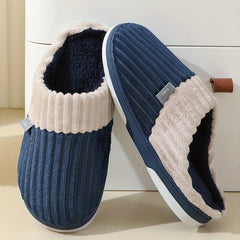 Plush Lined Slip-On Couple Slippers