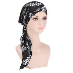 Floral Turban Cap Bandana Head Wrap For Women Girls
