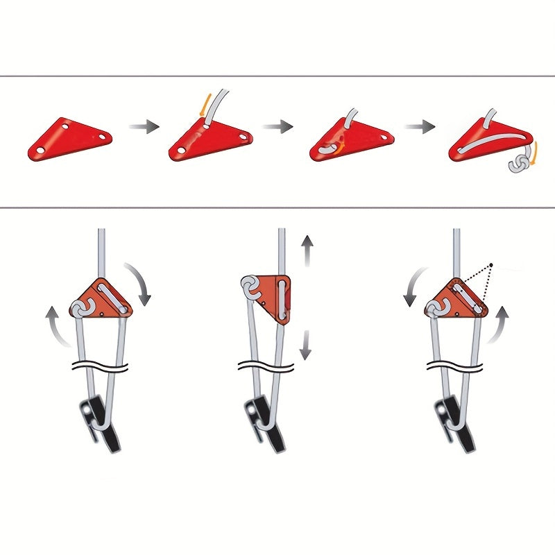 5pcs Non Slip Quick Knot Tent Wind Rope Buckle for Camping