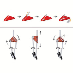5pcs Non Slip Quick Knot Tent Wind Rope Buckle for Camping