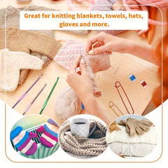 63pc Ergonomic Crochet Set for Beginners with 19 Sizes and 44 Accessories