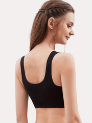 Colorblock Wireless Push Up Bra Seamless Comfort Intimates Lingerie