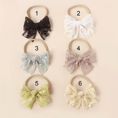 Baby Girls Lace Flowers Headband - Sweet & Lovely