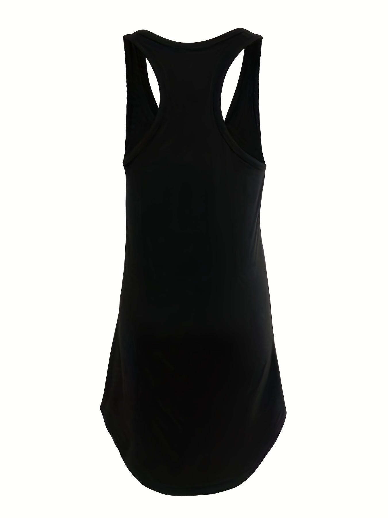 Cat Print Lounge Dress Crew Neck Sleeveless Home Dress Women's Loungewear