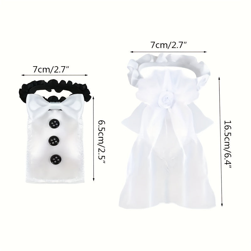 2pcs Wedding Dress Cup Covers for Bridal Shower