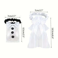 2pcs Wedding Dress Cup Covers for Bridal Shower
