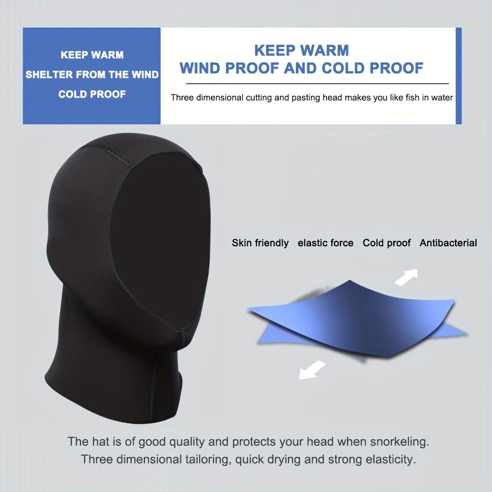 3MM Neoprene Scuba Diving Hood for Warmth and Comfort