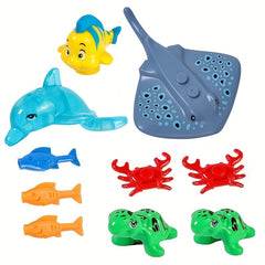 Underwater Animals Building Blocks Fish Rays Dolphins Turtles Octopus Lobster