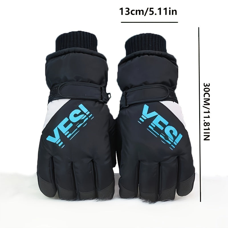 Men's Skiing Gloves Touch Screen Outdoor Riding Waterproof Windproof Gloves