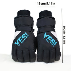 Men's Skiing Gloves Touch Screen Outdoor Riding Waterproof Windproof Gloves