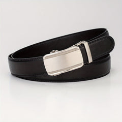 Men's PU Leather Belt Automatic Buckle Business Waist Strap