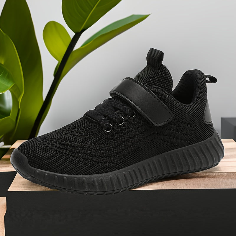Breathable Hook & Loop Fastener Woven Shoes Lightweight Running Shoes