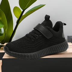 Breathable Hook & Loop Fastener Woven Shoes Lightweight Running Shoes