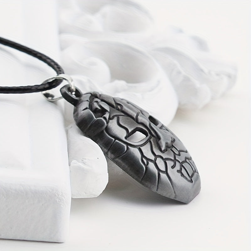 Boy's Ancient Tin Imitating Face Necklace