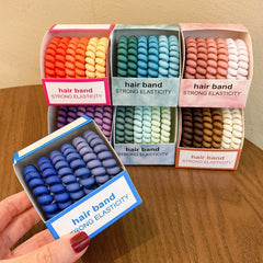 6pcs Spiral Hair Ties Seamless Thickened Hair Elastic Hair Accessories