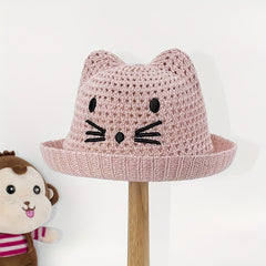 Baby Cat Straw Hat Sunshade Top Hat Boys Girls