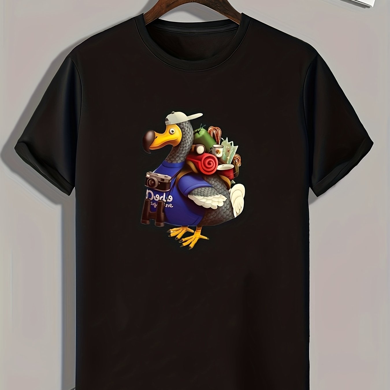 Goose Print Men's Graphic T-shirt for Summer