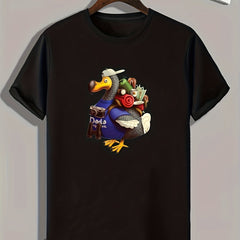 Goose Print Men's Graphic T-shirt for Summer