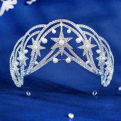 Baroque Crystal Bridal Tiaras Crown Zircon Bridal Crown For Weddings