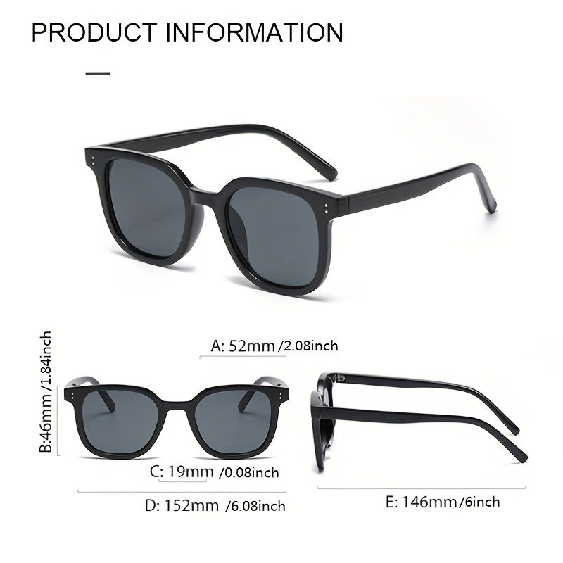Square Sunglasses Gradient Mirror Lens UV400
