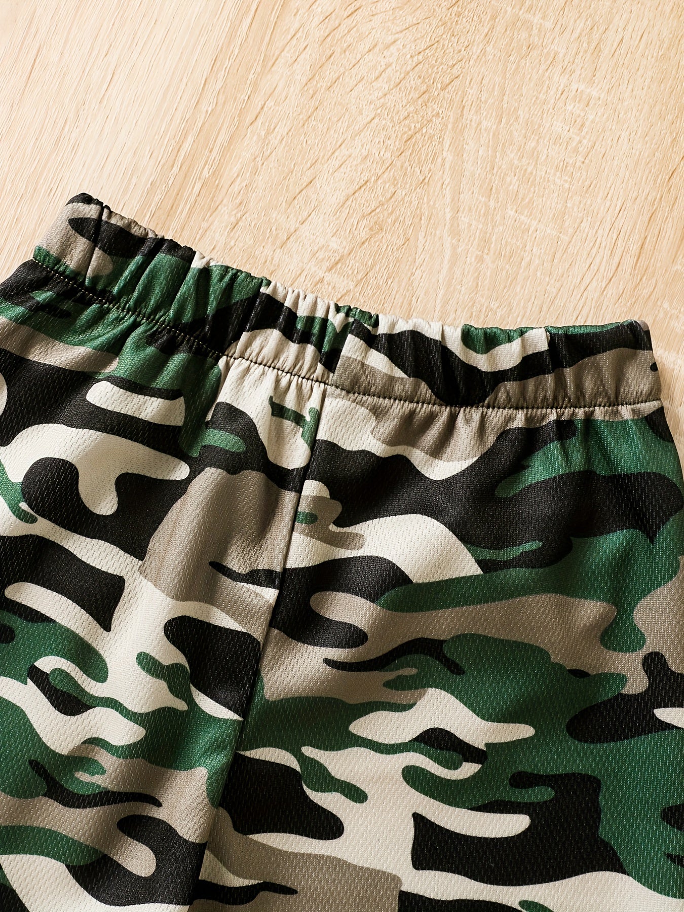 Boys Camo Casual Outfit Shirt & Shorts Set