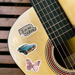 65pcs Retro Y2K Art Stickers Guitar Water Cup Scrapbook Laptop Gift Toy Stickers