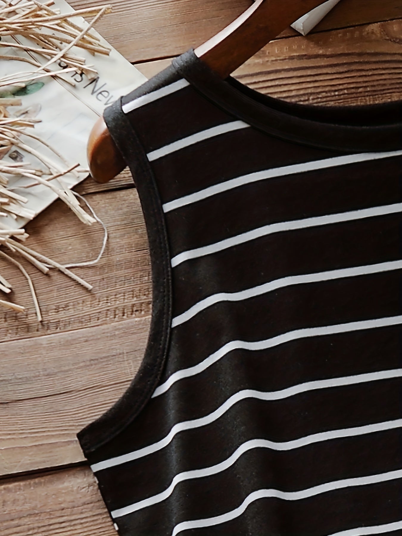 Casual Dress Women's Plus Strips Print Round Neck Slight Stretch Slim