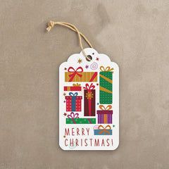 50pcs Merry Christmas Gift Label Hanging Paper Santa Claus DIY Card For Envelope