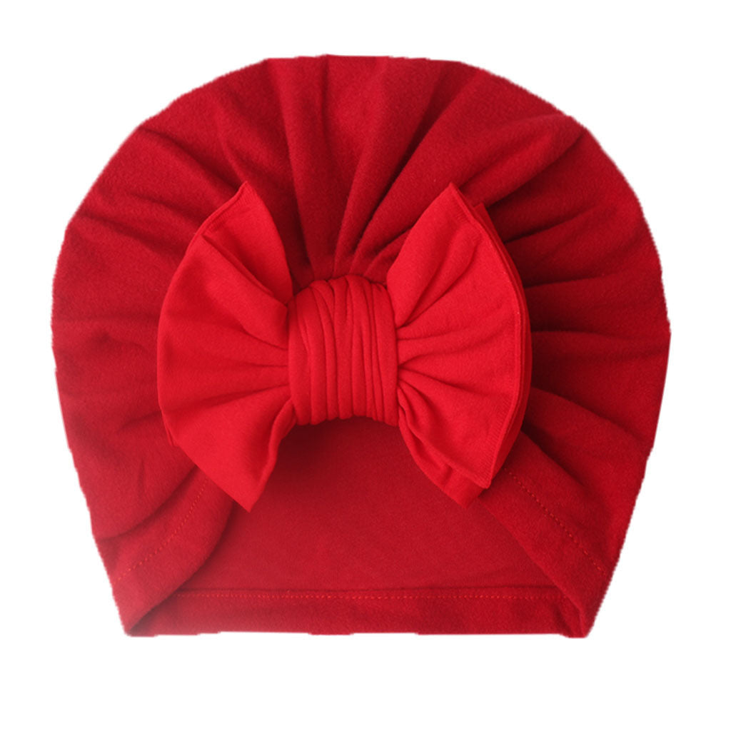 Candy Colored Nylon Bow Baby Hat For All Seasons