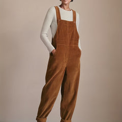 Casual Corduroy Overall Jumpsuit for Women