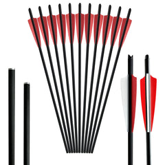 12pcs 20in Carbon Fiber Shield Feather Bowfishing Accessory Fish Catching