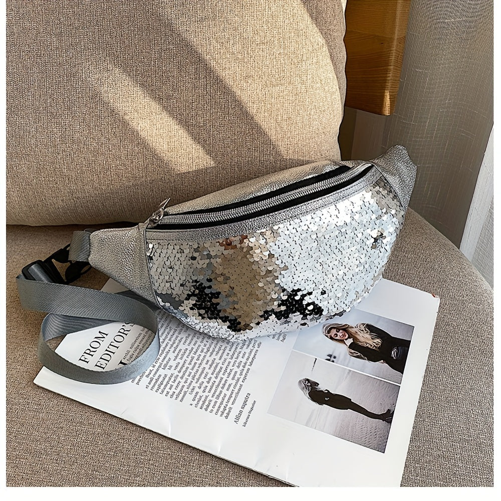 Sequins Waist Bag for Women Outdoor Travel & Commuting