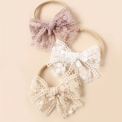 Baby Girls Lace Flowers Headband - Sweet & Lovely