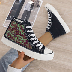Girl's Love Heart High Top Skate Shoes Non Slip Lace Up Sneakers