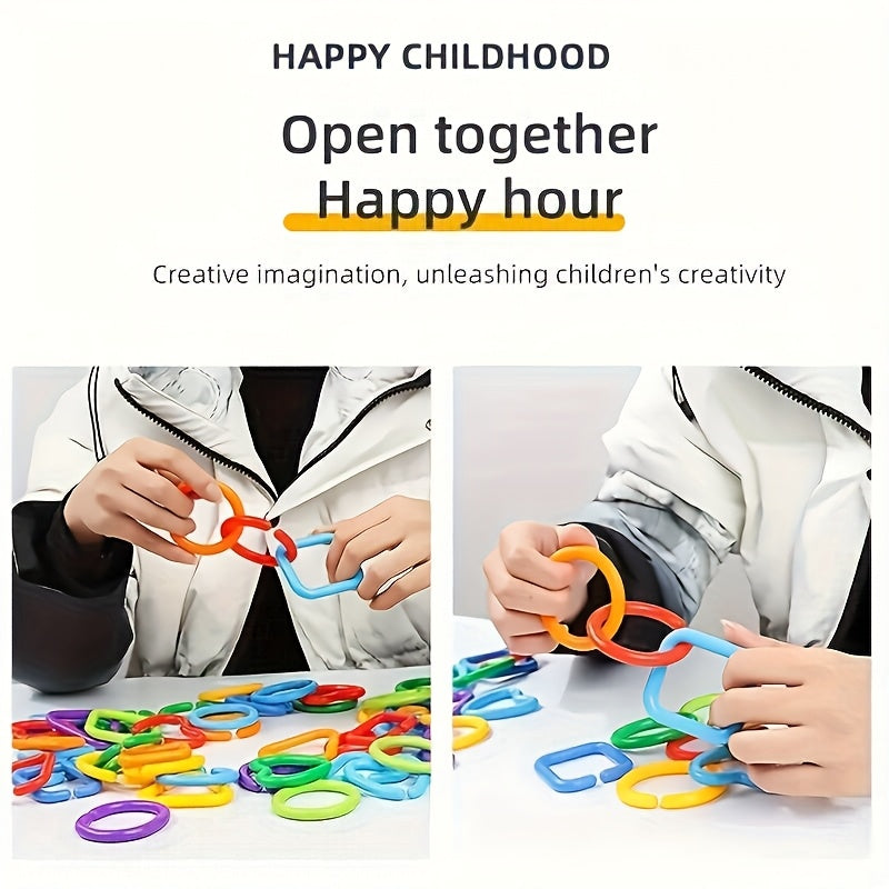 Geometric Chain Buckle Building Toy Set of 35 Educational Gift for Kids