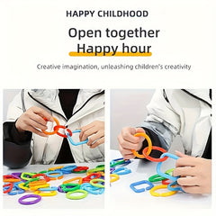 Geometric Chain Buckle Building Toy Set of 35 Educational Gift for Kids