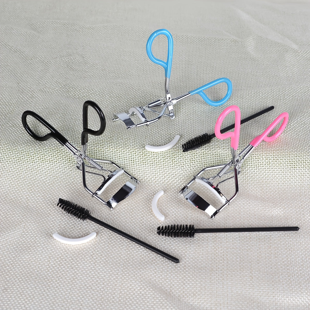 3pcs Eyelash Tools Set Applicator Brow Brush Curlers Glue Tweezers