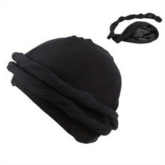 Hip Hop Braid Turban Cap Unisex Beanie Skull Cap Lightweight Head Wrap Bandana