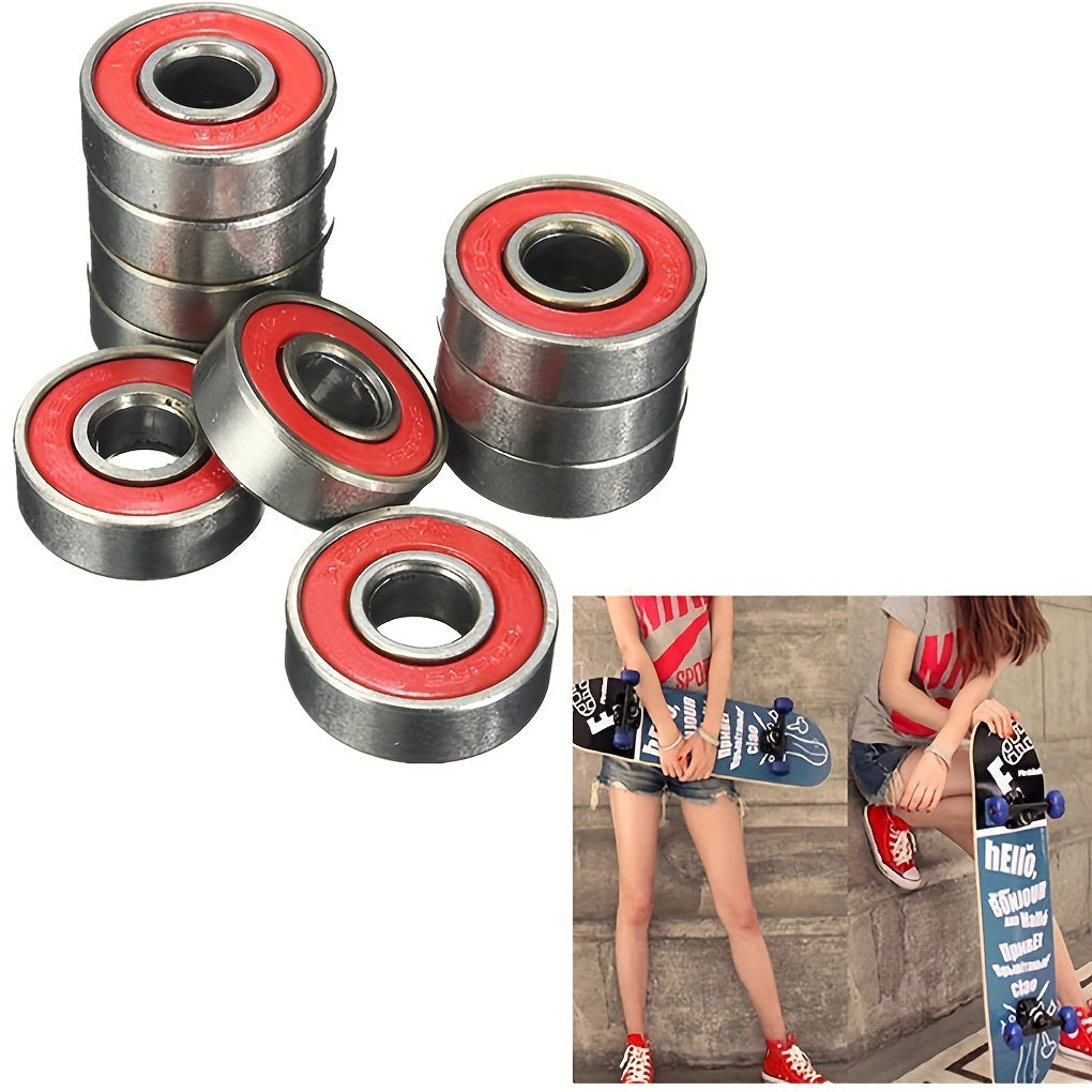 10pcs Skateboard Bearing Wheels Longboard Roller Skate Accessories