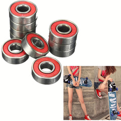 10pcs Skateboard Bearing Wheels Longboard Roller Skate Accessories