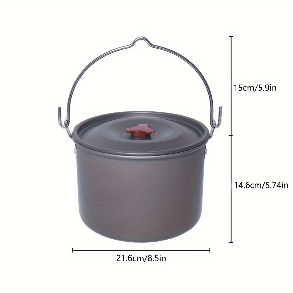 Outdoor Aluminum Camping Pot Set for 4-5 Person