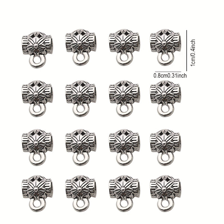 Ancient Silvery Alloy Charms Jewelry Connectors Spacer Beads Bracelet Accessorie