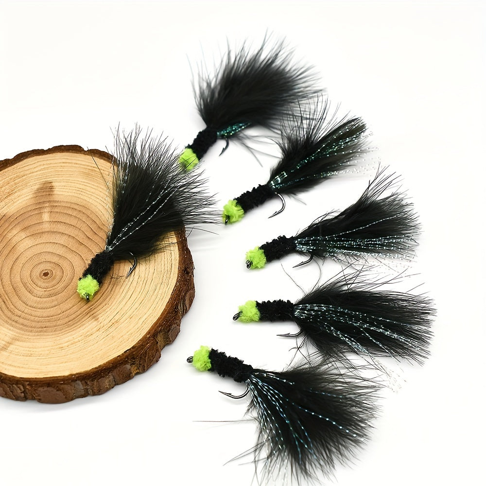 6pcs Artificial Flies Fishing Lure Bionic Trout Fly Fishing Streamer Flies Bait