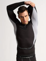 Men's Stylish Compression Shirt High Stretch Top For Outdoor Fitness