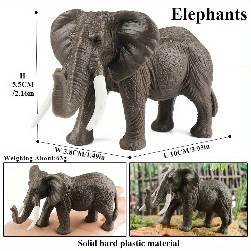 Realistic Jumbo Wild Zoo Animals Figurines Plastic African Jungle Animals Toy