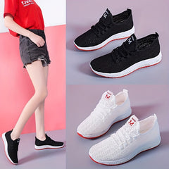 Women's Knitted Sports Shoes Breathable Lightweight Outdoor Running Shoes