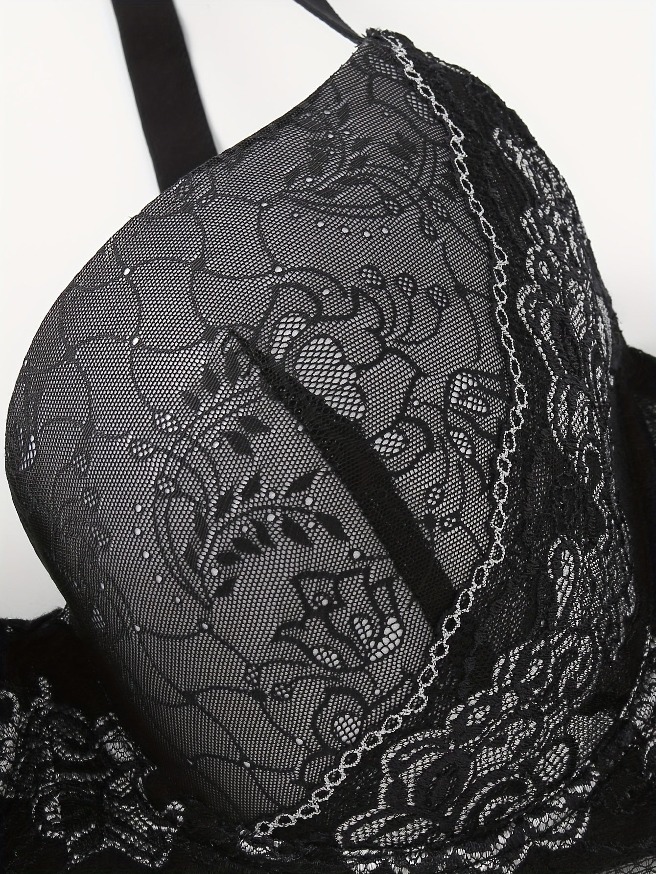 Floral Lace Push Up Underwire Bra