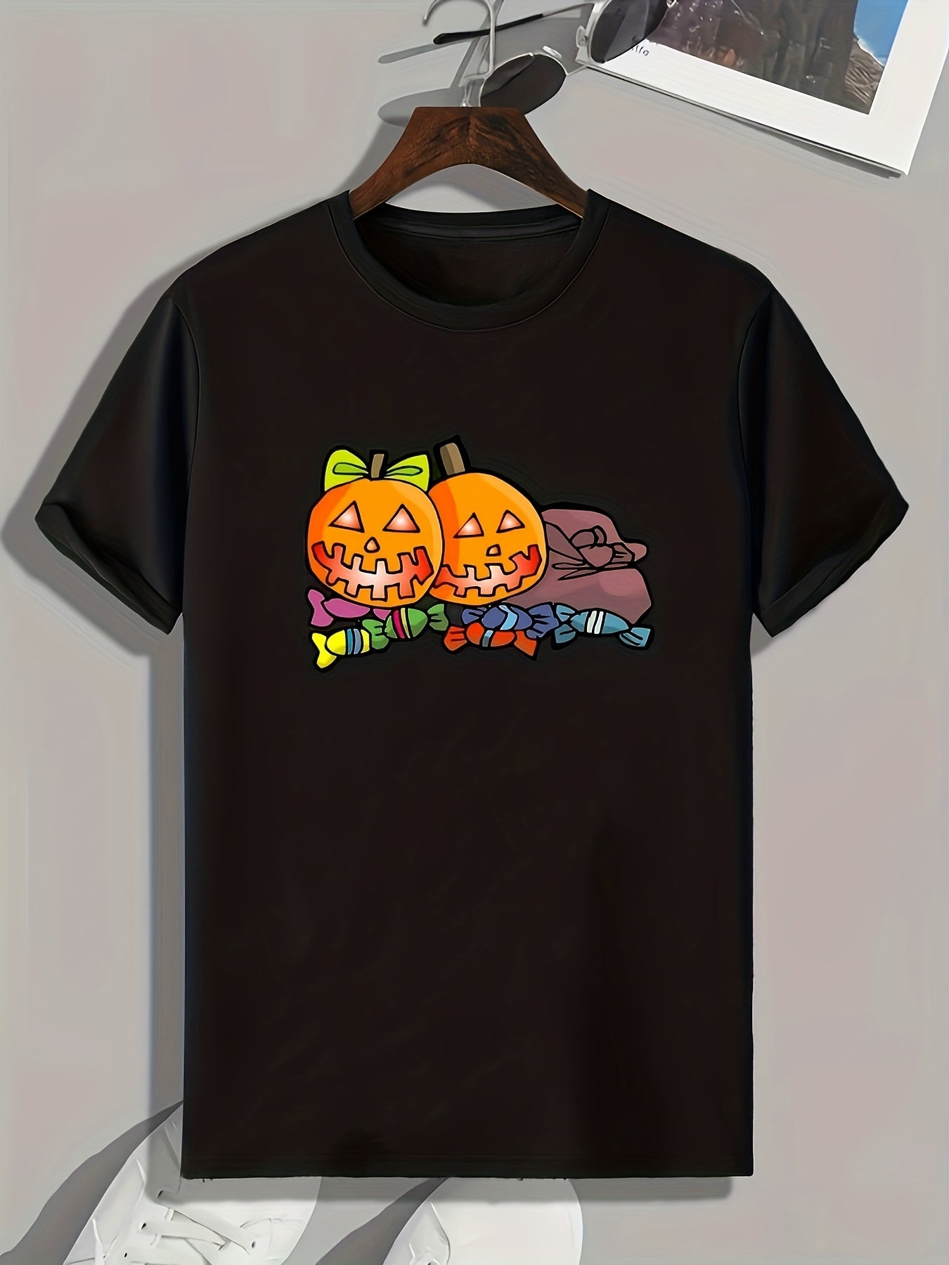 Halloween Pumpkin Print Men's Graphic T-shirt